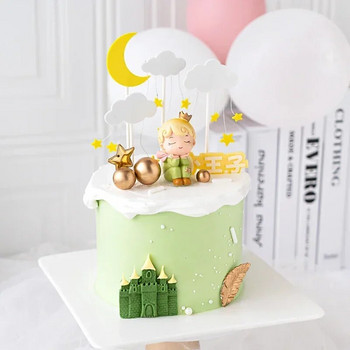 Малка принцеса Малък принц Декор за торта Творческа декорация на дома за младоженци Смола Орнаменти за печене Малки