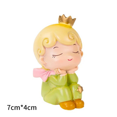 Малка принцеса Малък принц Декор за торта Творческа декорация на дома за младоженци Смола Орнаменти за печене Малки