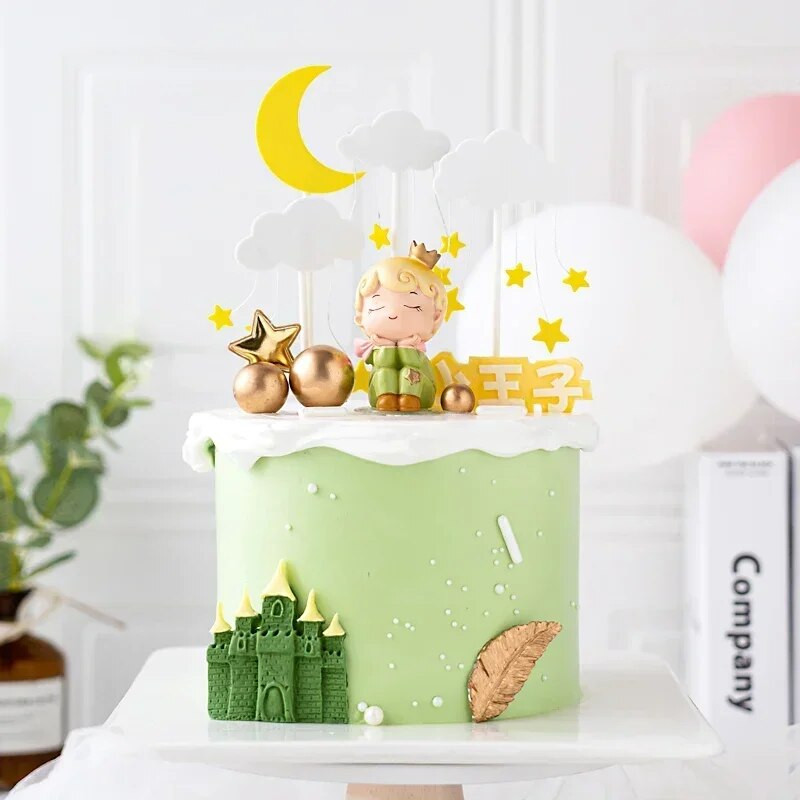 Малка принцеса Малък принц Декор за торта Творческа декорация на дома за младоженци Смола Орнаменти за печене Малки