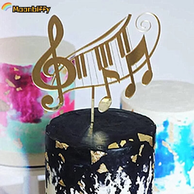 Θέμα μουσικής Acrylic Cake Topper Μουσικές νότες Χρόνια πολλά Cake Topper Party Supplies Cake DIY Decorating Supplies