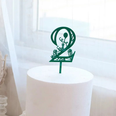 Χρώμα 0-9 Αριθμός Happy Birthday Topper Topper Gold Ακρυλικό Toppers Γαμήλιας Τούρτας για Παιδιά Προμήθειες για τούρτα γενεθλίων Baby shower