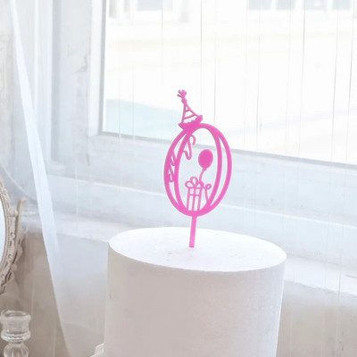 Χρώμα 0-9 Αριθμός Happy Birthday Topper Topper Gold Ακρυλικό Toppers Γαμήλιας Τούρτας για Παιδιά Προμήθειες για τούρτα γενεθλίων Baby shower