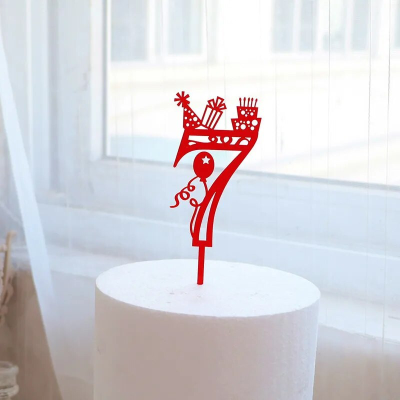 Farebné 0-9 čísla všetko najlepšie k narodeninám, zlaté akrylové ozdoby na svadobné torty pre deti, narodeninovú párty, torty, potreby na bábätko