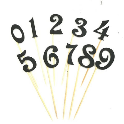 10 bucăți/set 0-9 numere aurii, argintii, cu sclipici, kit de decorare pentru steag pentru tort, pentru nunta, copii, pentru ziua de naștere, pentru decorare pentru petrecere.
