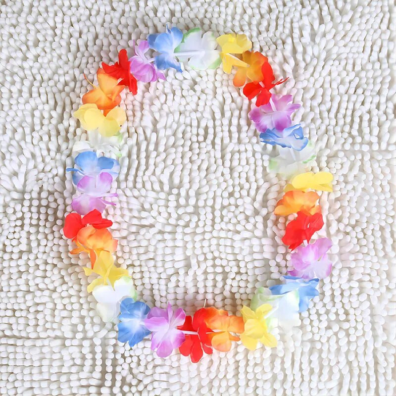 10 db Hawaii koszorús ajtódísz nyári parti művirág füzér nyaklánc tengerparti esküvői születésnapi parti kellékekhez
