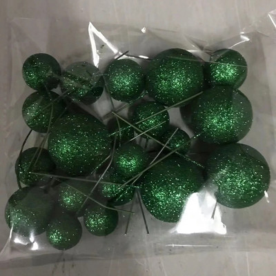 20 ΤΕΜ Σετ κέικ κάλυμμα μπάλας 2cm-4cm Spheres DIY Διακόσμηση τούρτας γενεθλίων για Party Celebrate Wedding Glitter Balls