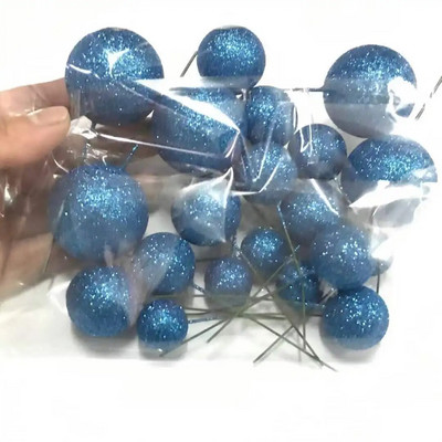 20 ΤΕΜ Σετ κέικ κάλυμμα μπάλας 2cm-4cm Spheres DIY Διακόσμηση τούρτας γενεθλίων για Party Celebrate Wedding Glitter Balls