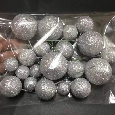 20 ΤΕΜ Σετ κέικ κάλυμμα μπάλας 2cm-4cm Spheres DIY Διακόσμηση τούρτας γενεθλίων για Party Celebrate Wedding Glitter Balls