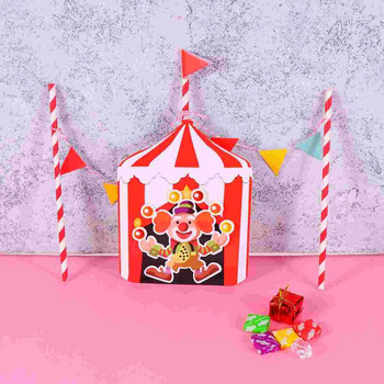 2 комплекта топъри за торти Circus Clown Избира декор за кексчета Парти консумативи за фестивал за рожден ден