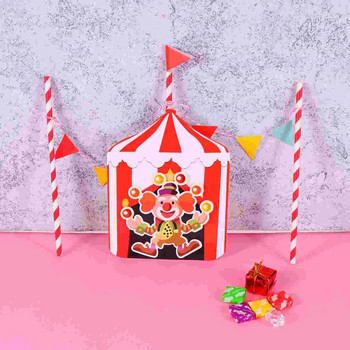 2 σετ Circus Clown Cake Toppers Επιλογές Cupcake Decor πάρτι προμήθειες για φεστιβάλ γενεθλίων