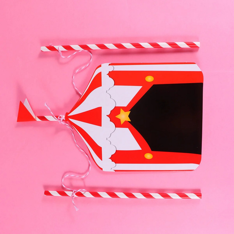 2 Cirko klounų tortų tvarsčių rinkiniai, keksų dekoravimo reikmenys gimtadienio šventei