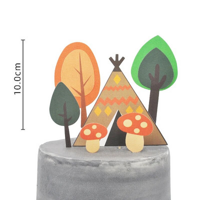 Ζώα Σκαντζόχοιρος αλεπού βάτραχος στυλό Tree Cake Topper για διακόσμηση πάρτι γενεθλίων Είδη ψησίματος Διακόσμηση επιδόρπιο για ντους μωρών