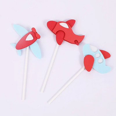 Torto dekoravimas Konstravimo tema Gimtadienio vakarėlio automobilio lėktuvas Happy Birthday Cake Topper Baby Shower Berniuko gimtadienio vakarėlis