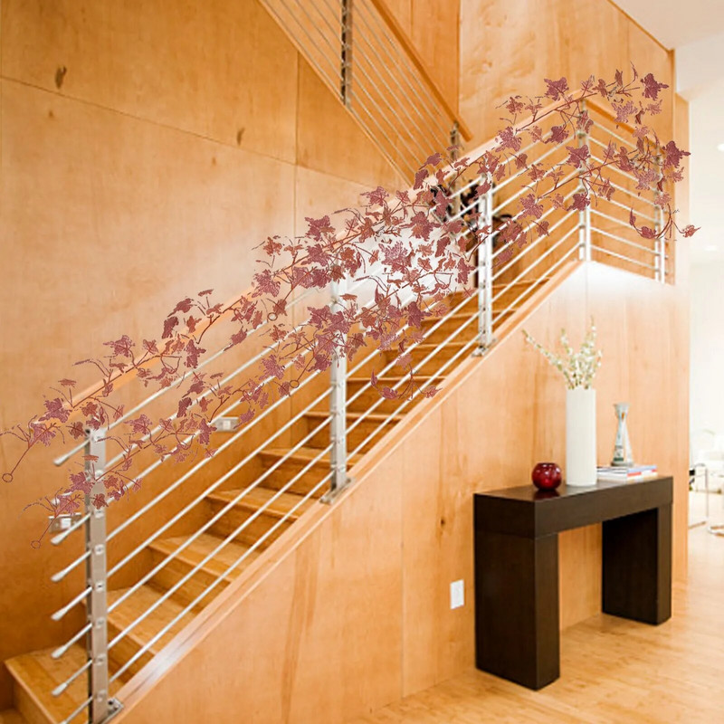 Simulacija ratana od lišća slatkog krumpira Zeleni strop Vinova loza Dekoracija za Dan zahvalnosti Jesen Božić od ratana i vijenci za prozore