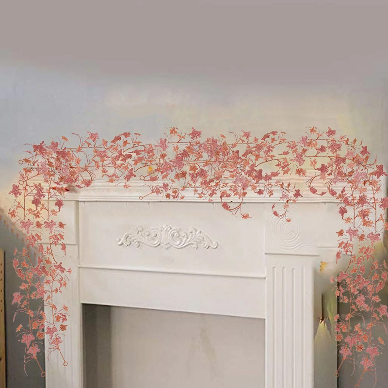 Simulacija ratana od lišća slatkog krumpira Zeleni strop Vinova loza Dekoracija za Dan zahvalnosti Jesen Božić od ratana i vijenci za prozore