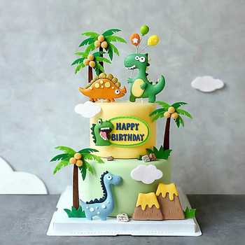 Аксесоари за печене на динозаври Парти Честит рожден ден Jungle Safari Party Dino Cake Topper Decor Jurassic World Cake Baking Kids Boy