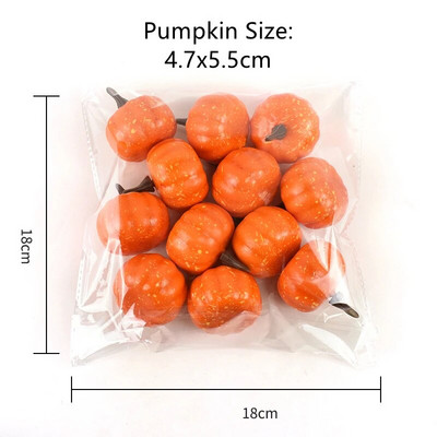 12 vnt Mini dirbtinis Helovino moliūgų dekoro modeliavimas Daržovių, pasidaryk pats, Helovino namų vakarėlio dekoravimas Sodybos derliaus nuėmimas