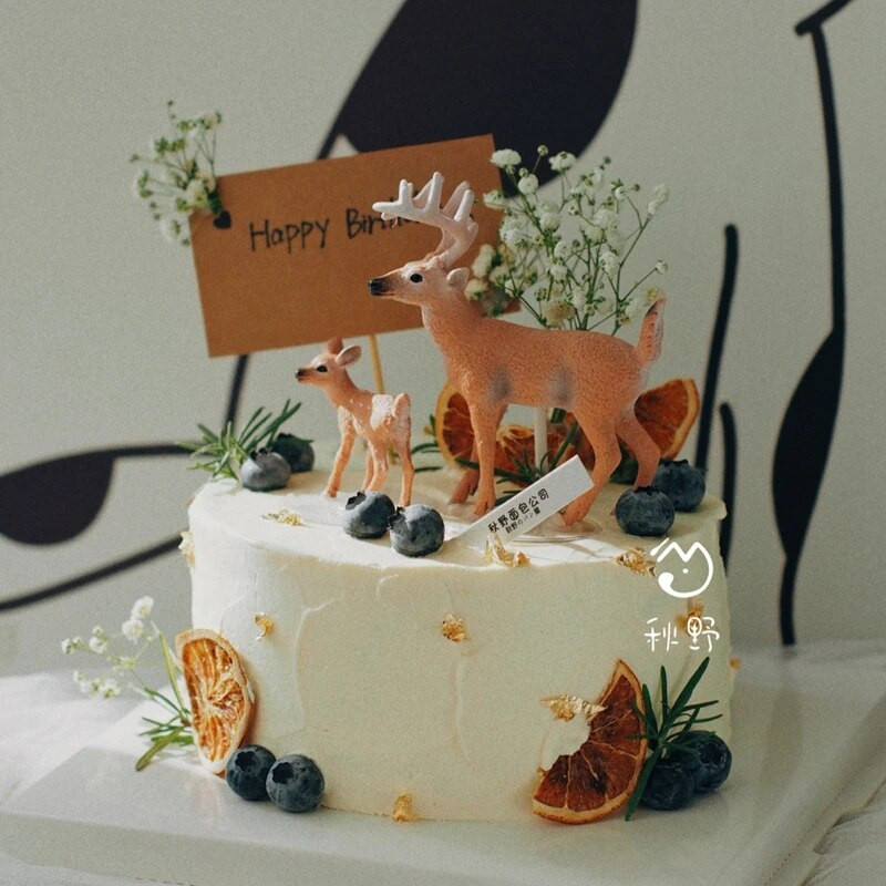 Briežu mazuļa dzimšanas dienas kūku pildījums Akrila ziedi bērniem bērniem meitenes mazas dāvanas kūkas dekorēšanai.