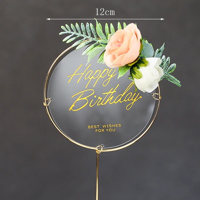 Briežu mazuļa dzimšanas dienas kūku pildījums Akrila ziedi bērniem bērniem meitenes mazas dāvanas kūkas dekorēšanai.