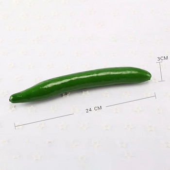 Симулационен зеленчук Реалистичен без изсъхване Устойчив на износване фотографски реквизит Симулационен модел на краставица от пяна за трапезария