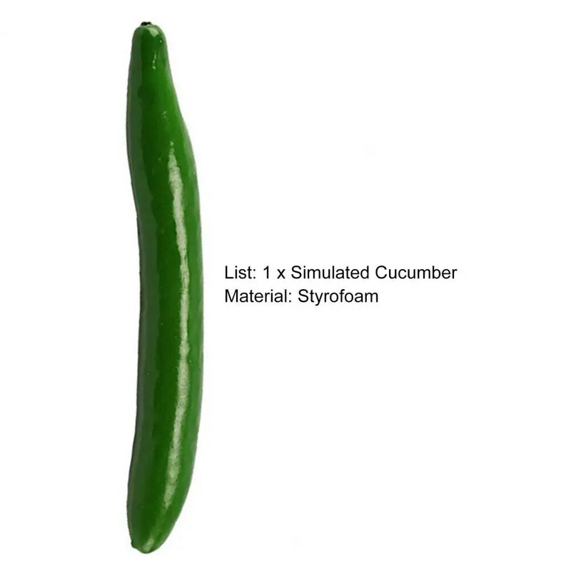 Simulációs növényi valósághű, hervadásmentes, kopásálló fényképezési kellékek szimulációs hab uborka modell étkezőbe