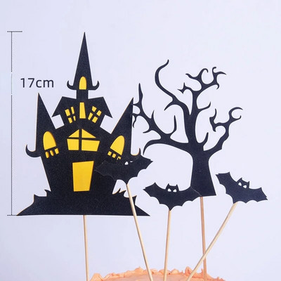 Halloween Witch Cake Topper Happy Halloween Party Decoration Supplies Girl Ghost House Cupcake Toppers Инструменти за декориране на торти