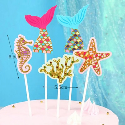 Fish Animal Cake Topper Decor Birthday Cake Under The Sea Party Mermaid Party 1st First Birthday Party Decor Kids Baby Shower
