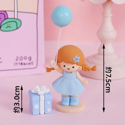 Uued printsessi koogikaunistused Lapsed 1. sünnipäevapeo tordikatted Makarooni värvi õhupalliga tüdruku kinkekarp lilledega beebi dušš