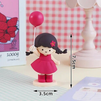 Uued printsessi koogikaunistused Lapsed 1. sünnipäevapeo tordikatted Makarooni värvi õhupalliga tüdruku kinkekarp lilledega beebi dušš