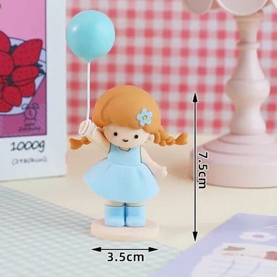 Uued printsessi koogikaunistused Lapsed 1. sünnipäevapeo tordikatted Makarooni värvi õhupalliga tüdruku kinkekarp lilledega beebi dušš