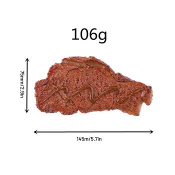 Προσομοίωση PVC Fake Steak Food Model Διακοσμητικά στηρίγματα εστιατορίου Όμορφη εμφάνιση και ρεαλιστικό φαγητό Ελαφρύ