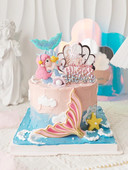 Mermaid Decorations Ocean World Girl Cake Topper Γενέθλια Επιδόρπιο Fish Tail Ακρυλικό για παιδικά πάρτι γενεθλίων Προμήθειες Δώρο