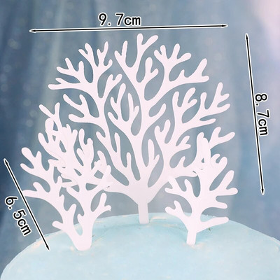 Mermaid Decorations Ocean World Girl Cake Topper Γενέθλια Επιδόρπιο Fish Tail Ακρυλικό για παιδικά πάρτι γενεθλίων Προμήθειες Δώρο