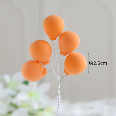 5db/Szett Színes agyag léggömb torta teteje Esküvői labda tortadísz zászlók Születésnapi Party Babazuhany desszert dekoráció 6z