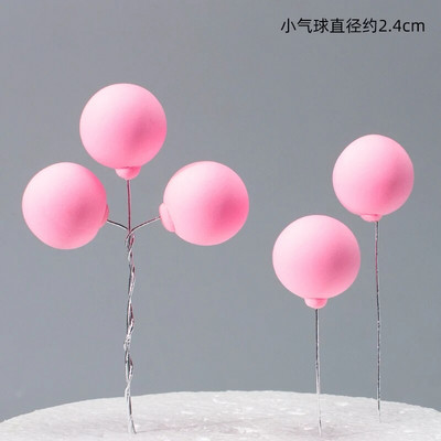 5db/Szett Színes agyag léggömb torta teteje Esküvői labda tortadísz zászlók Születésnapi Party Babazuhany desszert dekoráció 6z