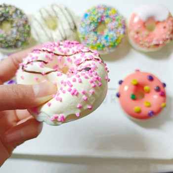 Faux Donut Ρεαλιστικό Τεχνητό Επιδόρπιο Παιχνίδι Κέικ Τροφίμων Διακοσμήσεις για Ντόνατ Μπομπονιέρα Πρωτοχρονιάτικο Πάρτυ