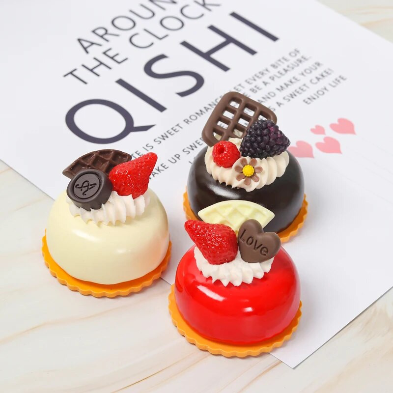 1PC Umjetna voćna torta Kolačići Lažna fotografija dekoracije hrane Profesionalna simulacija hrane Model torte Dekoracija čajnog stola FCYY-069