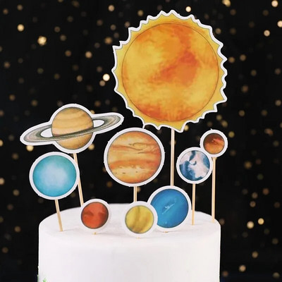 Astronaut Poklopac za tortu Svemirski rođendanski ukrasi za djecu Dječaci Baby Shower Svemir Planeti Potrepštine za zabavu