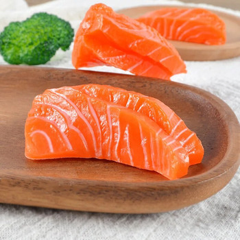 Προσομοίωση Salmon Sashimi Ρεαλιστικό φιλέτο σολομού Ψεύτικα φαγητά Μοντέλο θαλασσινών Μοντέλο ξενοδοχείου Εστιατόριο βιτρίνα καταστήματος Προβολή φωτογραφιών