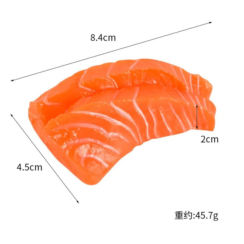 Simulacija Losos Sashimi Realistični file lososa Lažna hrana Model plodova mora Hotel Restoran Izlog Izlog Rekviziti za fotografije