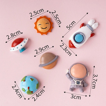 Astronaut Cake Topper Outer Space Διακόσμηση γενεθλίων Boy Astronaut Cake Decoration Planet UFO Party Tools Kids Baby Shower