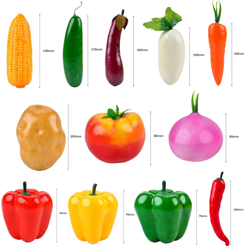 Чили Лук Домат Морков Картоф Царевица Изкуствени пластмасови зеленчуци Фалшиви изкуствени плодове Модел Парти Кухня Сватбена украса