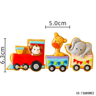 Circus Clown Cake Topper Elephant Lion 1st Birthday Boy Happy Birthday One Year Birthday Cake Decoration for Prince Kid Party Gifts