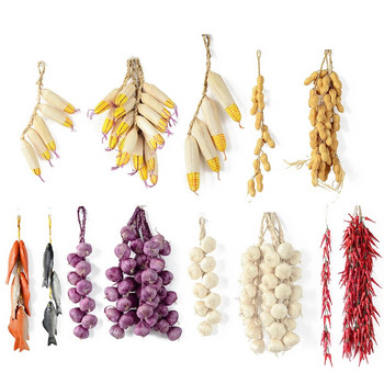 Τεχνητά φαγητά & λαχανικά Τεχνητά ψεύτικα διακοσμητικά φρούτα που θυμίζουν ζωηρό αφρό λαχανικά Κρεμμύδι σκόρδο Διακόσμηση κουζίνας