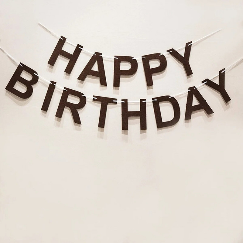 Veltinio gimtadienio reklamjuostės rutulinė styga Veltinio skaitmeninė su gimtadieniu vakarėlio dekoracija Vaikams pakabinamos vėliavėlės traukiamos gėlės Kūdikių dušo reikmenys