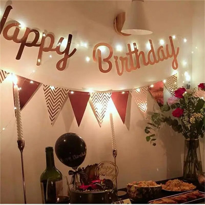 Πολλαπλών θεμάτων DIY χρωματιστά φωτάκια Χρόνια πολλά Διακοσμητικά banner Photo Booth Happy Birthday Bunting String Lights Σετ σημαίες