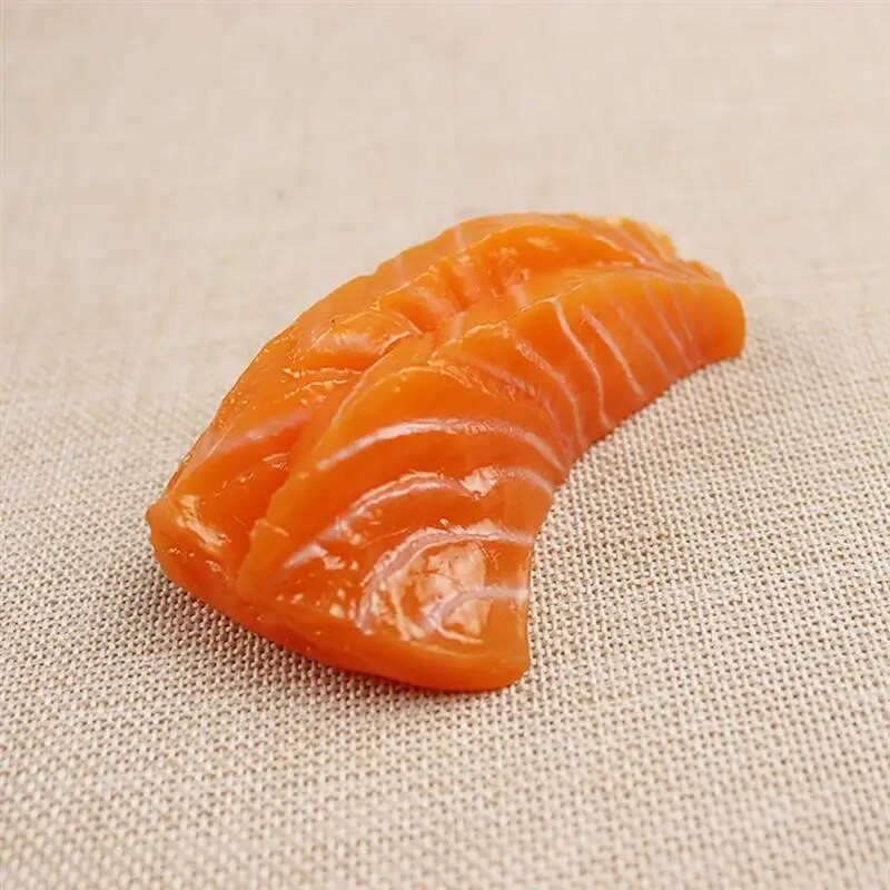 1 ks/2 ks umelé jedlo realistické filet z lososa simulované sushi jedlo rekvizity pre reštaurácie fotografické rekvizity falošný model jedla
