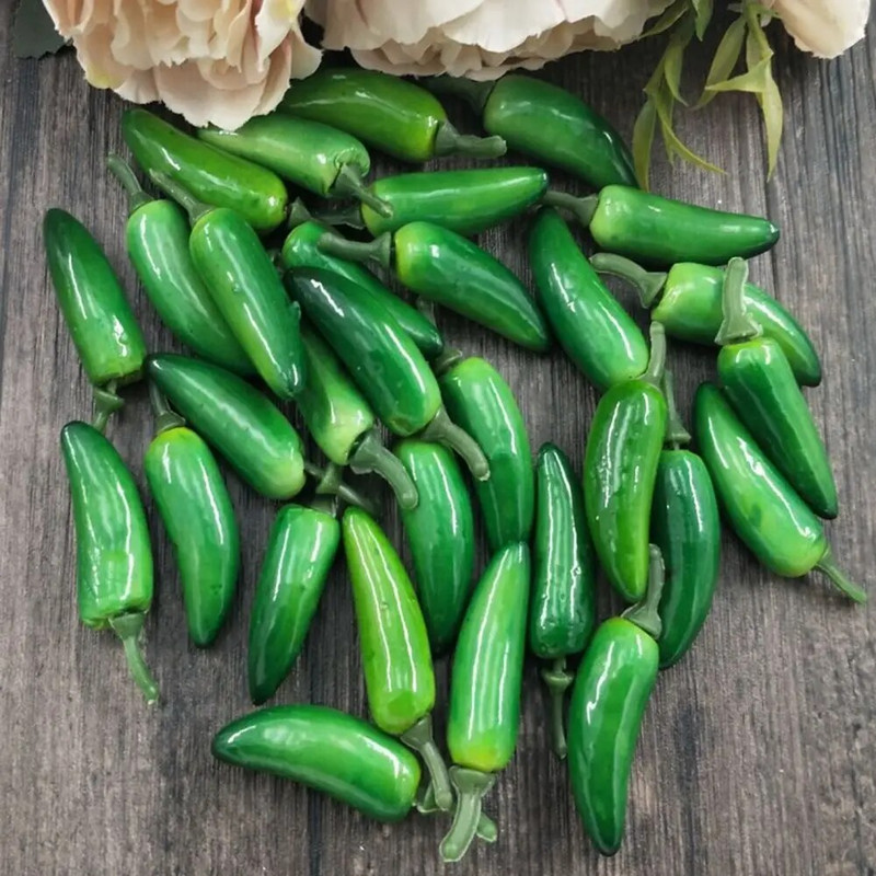 10PCS Umjetno povrće Pjena Lažna čili papričica Simulacija Hrana Povrće Kuhinjski vrt Kućni zidni dekor Rekviziti za fotografije