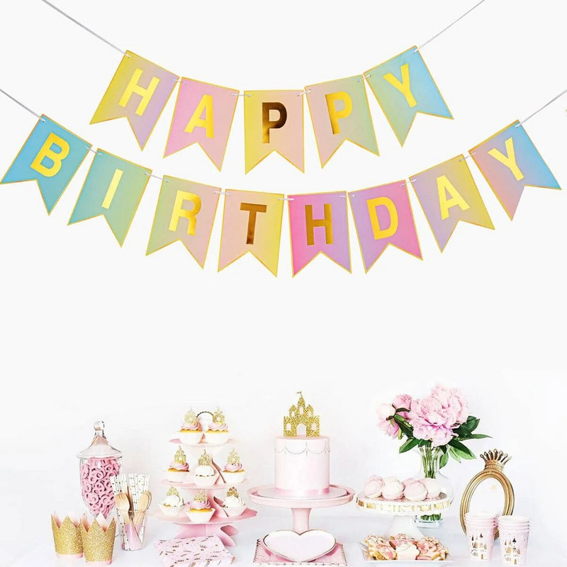 13 бр./компл. Банер за постепенен рожден ден Декорация за парти за 1-ви рожден ден Момиче Момче Бебешки душ Разкриване на пола Консумативи за парти