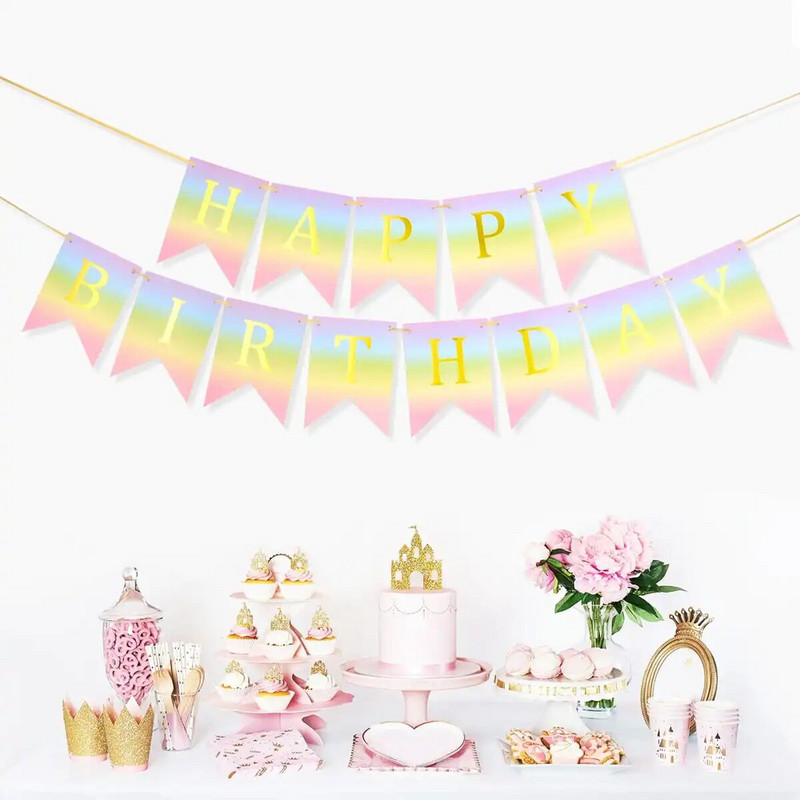 13 бр./компл. Банер за постепенен рожден ден Декорация за парти за 1-ви рожден ден Момиче Момче Бебешки душ Разкриване на пола Консумативи за парти